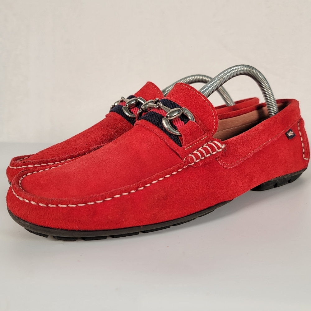 Soler & Pastor Suede Drivers In Red, Size 42 (US 8.5)